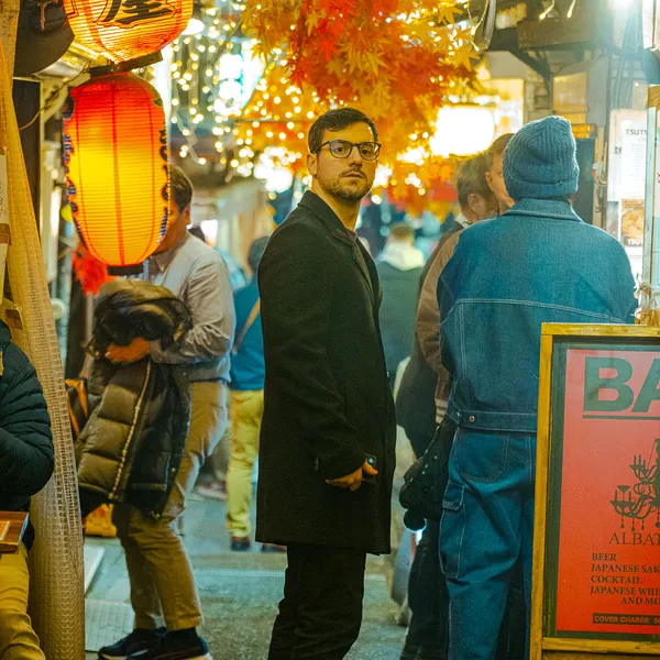 Omoide Yokocho Alleyway Cinematic Portrait Setting